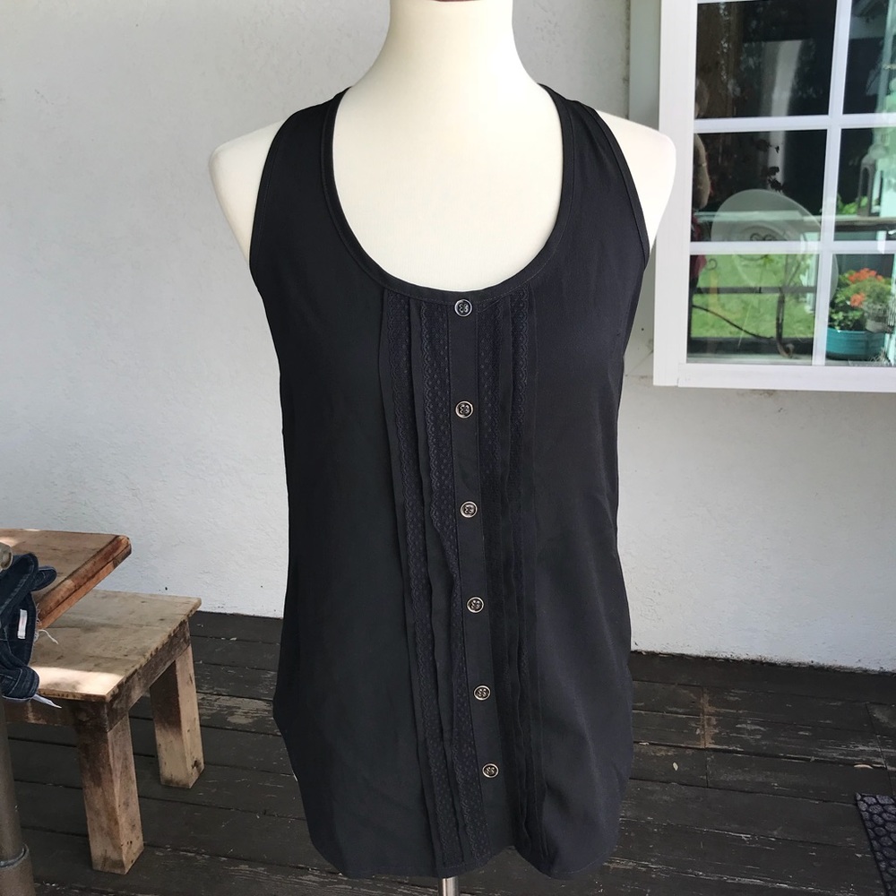 Black Ruffled Tank